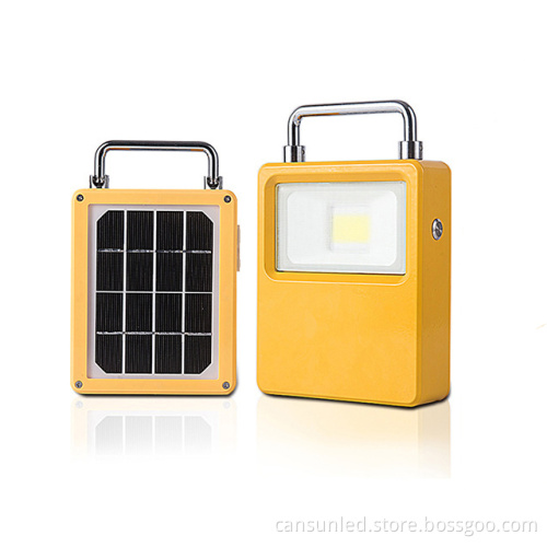 Aluminum Die Cast Phone Charger with Multifunction Cable, Rechargeable Solar LED Portable Light